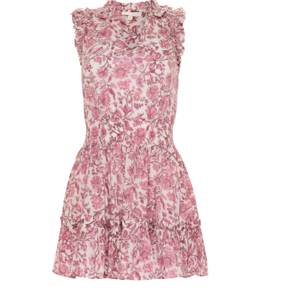 Floral Pink Sleeveless Dress